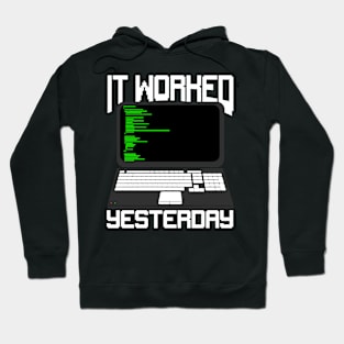 It Worked Yesterday Coding Programmer Gift Hoodie